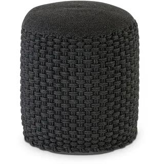 Amagohome Sitzhocker Hocker Sitzhocker Merino Pouf indoor outdoor ø40 H45cm Sitzpouf nachfü, Bezug abnehmbar u. bei 30° Feinwäsche waschbar! grau