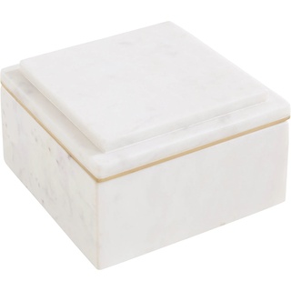 Schmuckkasten GUIDO MARIA KRETSCHMER HOME&LIVING "Niela" Aufbewahrungsboxen Gr. B/H/T: 15 cm x 9,5 cm x 15 cm, weiß Aufbewahrung Ordnung Aufbewahrung, hochwertig, aus Marmor