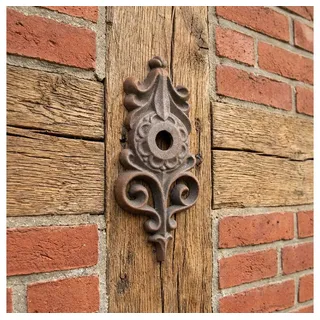 Antikas Wandanker Maueranker, Blume, Gusseisen, Rostig braun