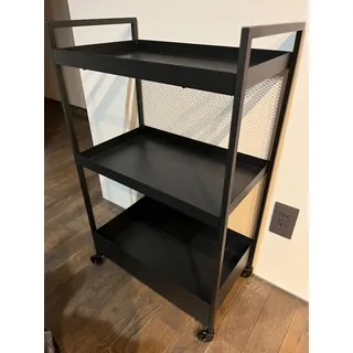 IKEA NISSAFORS Servierwagen in schwarz; (50.5x30x83cm)