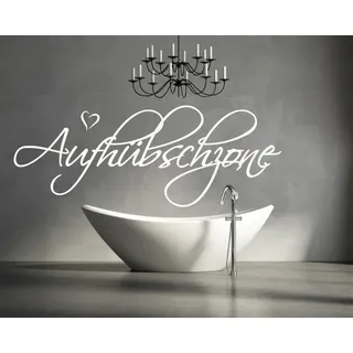 XL Wandtattoo für Ihre Badezimmer, Flur Spiegel 68038-120x50 cm~ Spruch AUFHÜBSCHZONE ~ Wandaufkleber Aufkleber für die Wand, Tapetensticker aus Markenfolie, 32 Farben wählbar