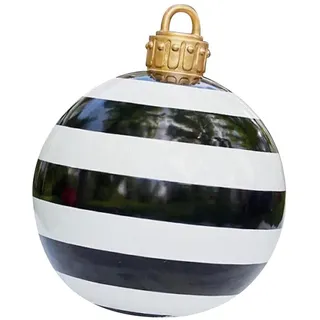 Settoo Weihnachtsdekorationen Weihnachten Aufblasbar Ball 60cm Aus PVC Christbaumkugel,Weihnachtskugel Personalisiert Baumschmuck Weihnachtskugeln (mit Inflatorzylinder) (60 cm, B9)