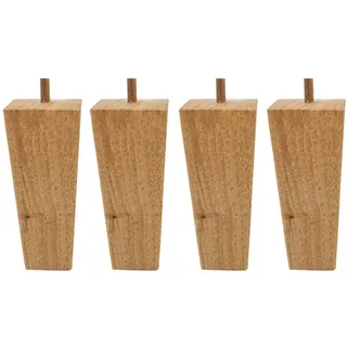 LLPEIJIE026 4er Set Holz Möbelfüße,Möbelbeine,gerade eckig Eichefüße,Tischbeine,TV-Schrank Füße,Ersatz Schrankfüße,Tischfuß,mit vorgebohrten M8 2.3cm Bolzen,für Sofa,Bett,Couch,Ottomane(12cm)