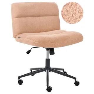 Beliani Bouclé Pfirsichrosa
