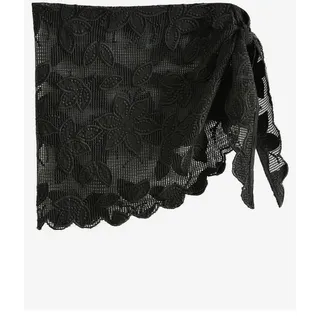 Next Strandrock Mini-Sarong mit floralem Muster und Mesh (1-tlg) schwarz S/M