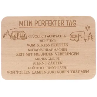 Spruchreif® Frühstücksbrett Holz-Frühstücksbrettchen · Brotzeitbrett mit Gravur · Geschenk Hobby
