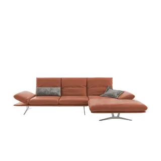 KOINOR Ecksofa Echtleder Francis , rot , Maße (cm): B: 314 H: 93 T: 159.0
