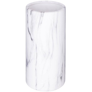 Atmosphera - Zylindervase - Marmor - weiß - H20 cm - Weiß