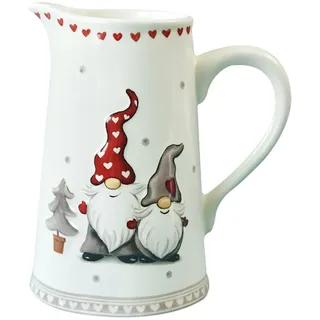 JTBDWOSK Keramik Kanne 1200Ml Porzellan Krug Milchkännchen Teekanne Weihnachten Geschenke Santa Sahnekännchen Soßenkanne Wasserkanne Milch Karaffe Für Kaffee Wasser Eistee,1200ml