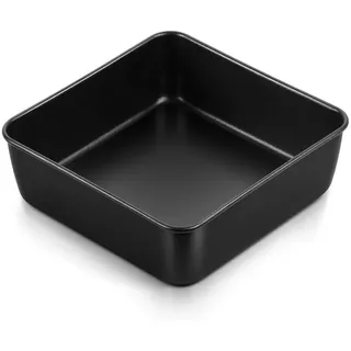 LuxusKollektion Auflaufform Kuchenform Backform Brownie Eckig Antihaft Edelstahlkern 15,9cm schwarz