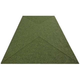 Teppich Trenzado, NORTHRUGS, rechteckig, Höhe: 10 mm, In- & Outdoor, Handmade-Look, Gewebt, Wetterfest, Balkon, Wohnzimmer grün 80 cm x 150 cm x 10 mm