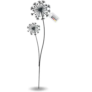 Terma Metall Pusteblume grau XXL 140 cm Höhe Pusteblume Gartenstecker, Gartenfigur groß, Metallfigur Garten,