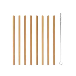 Metaltex Trinkhalme aus Bambus, gerade, 8-teilig 253190000 , 1 Set