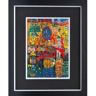 Kunstdruck HUNDERTWASSER - bunt