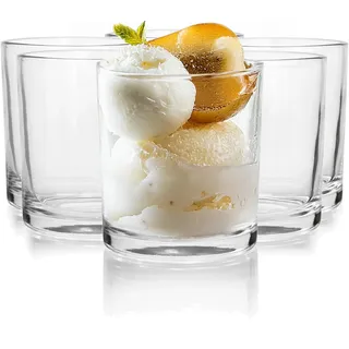 Glasmark KROSNO 1992 Dessertgläser 6er Set 160 ml Aus Glas Eisbecher Gläser Eisschalen Dessertschalen Spülmaschinenfest