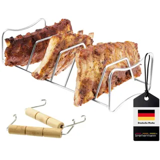 bremermann Bratenhalter onesize Edelstahl Silber/Weiß