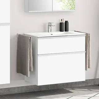 Evineo ineo4 Unterschrank B: 80 cm, 2 Auszüge, mit Griff, für evineo ineo Waschtisch,, BE0201WM,