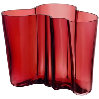 Iittala Vase Aalto 160 mm Rot aus Glas