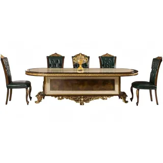 aea Besprechungstisch Meeting Konferenztisch Barock Esstisch Sessel), Tisch 6tlg.