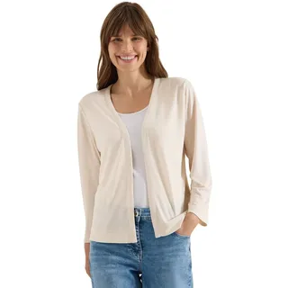 Cecil Offene Jacke in Unifarbe mit 3/4-Arm Pearl beige M - M