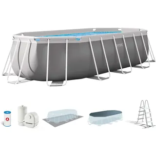 Intex Prism Frame Oval Pool Set 503 x 274 x 122 cm inkl. Filterpumpe 26796