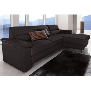 sit&more Eckcouch Kunstleder 2-Sitzer Schwarz