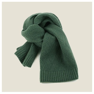 LAKKEC Modeschal Winter-Vielseitig Warm-Schal Mode einfarbig weich glatt Damen Schal grün