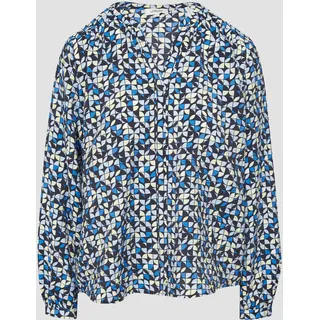 S.Oliver Strukturierte Bluse aus Viskosemix, Navy 36