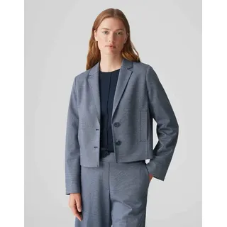 OPUS Jackenblazer Kurzblazer JAMIRA Boxy Fit aus komfortablem blau 40