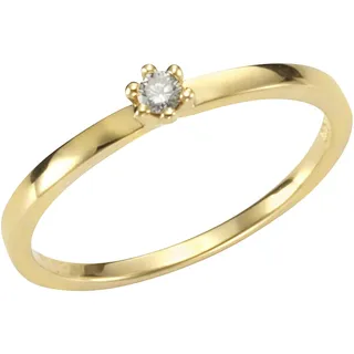 Orolino Fingerring Gold 750 mit Brillant 0,05ct. Gelb Gr. 56