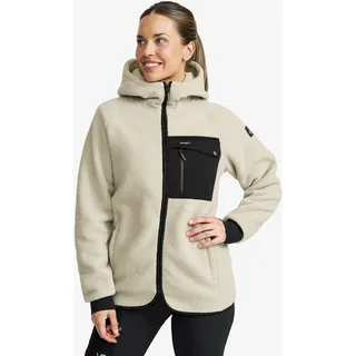 Sherpa Hoodie Damen Beige Khaki, Größe:S - Damen > Oberteile > Fleece & Midlayers - Beige