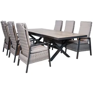 OUTFLEXX Garten-Essgruppe Louvra Select grau
