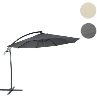 Mendler Deluxe Ampelschirm Ø 300 cm Grau
