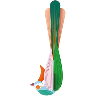WANDDEKO Regenbogenschwanz-Vogel 11/5 cm