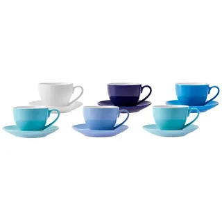 Karaca Teetassen Set Schattierungen von Blau  für 6 Personen
