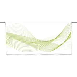 gardinen-for-life Scheibengardine Stream Horizon green, Cafehausgardine, transparent 90 cm x 45 cm