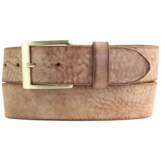 BELTINGER Ledergürtel Herren-Gürtel aus weichem Vollrindleder Vintage-Look 4 cm - Jeans-Gürt (1-St) braun 125 cm (Gesamtlänge 140 cm)