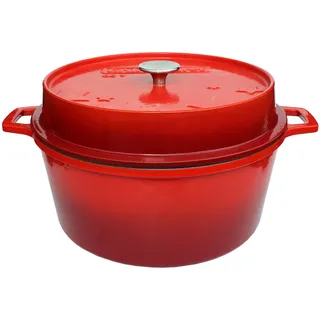 Grillfürst Dutch Oven ohne Füsse DO9 rot