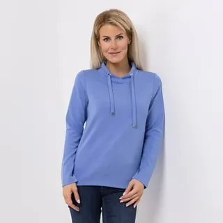 EVA LUTZ Sweatshirt Stehkragen mit Kordel figurumspielend