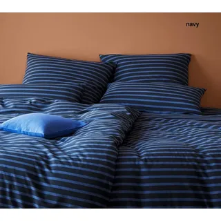 ELEGANTE Inverness Gestreift Blau 135 x 200 cm + 40 x 80 cm