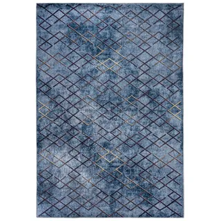 bycmuoz Mazovia Designer-Teppich 140 x 200 cm Blau