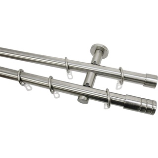 Gardinia Zylinder, Metall, Edelstahl-Optik, 160 31325