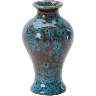 Dekorative Vase  Glasiertes Porzellan Im Chinesischen Stil  Wohnaccessoires  10,5 × 6 Cm  Rot/gelb/blau/grün  Einzigartiges Handgefertigtes Geschenk