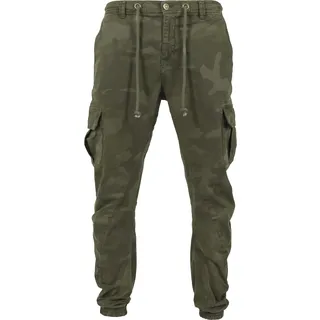 URBAN CLASSICS Cargo Joggers Green Camouflage 34