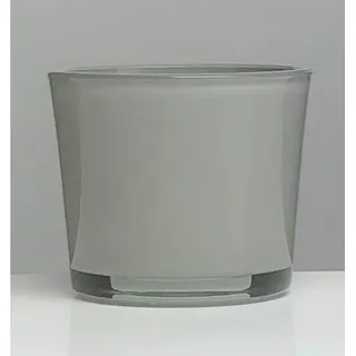 INNA-Glas Blumentopf Glasübertopf Alena, grau, 19cm, Ø19cm grau