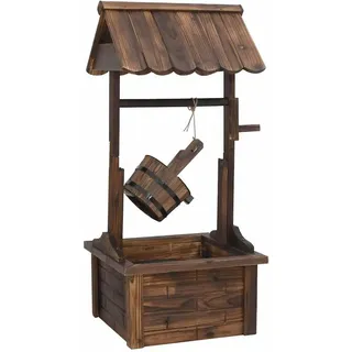 vidaXL Wasserfall Wunschbrunnen mit Pumpe 57x50x112 cm Massivholz Tanne