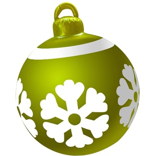 Settoo Weihnachtsdekorationen Weihnachten Aufblasbar Ball 60cm Aus PVC Christbaumkugel,Weihnachtskugel Personalisiert Baumschmuck Weihnachtskugeln (mit Inflatorzylinder) (60 cm, B7)