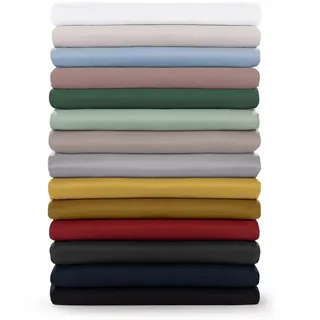 Blumtal Blumtal® Basic Betttuch 180x275 cm für Matratzen 120x200 cm - Bettlaken ohne Gummi - Oeko-TEX zertifiziertes Betttuch ohne Gummi - Leintuch aus gebürstetem Microfaser- Leintuch 120 x 200 cm in Grau