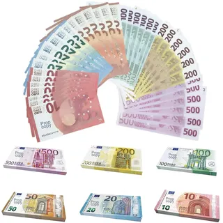 300 Blätter Spielgeld Set, Prop Money, Fake Geld Spielgeld Scheine, Enthält 10/20/50/100/200/500, Fake Movie Money, für Lehrrequisiten, Filmrequisiten, Zauberei, Spielzwecke Party, Money Gun