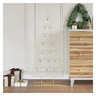 vidaXL Metall Weihnachtsbaum Gold 125 cm